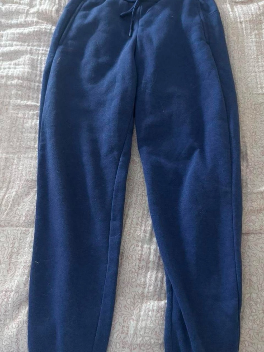 Kids Navy Blue Fleece Jogger Pants